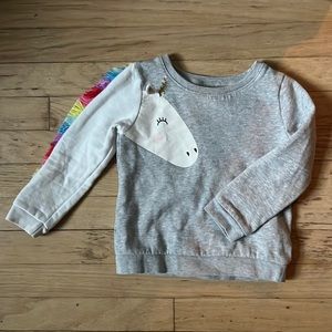 Gray Unicorn Sweater from Carter’s, Size 4T.